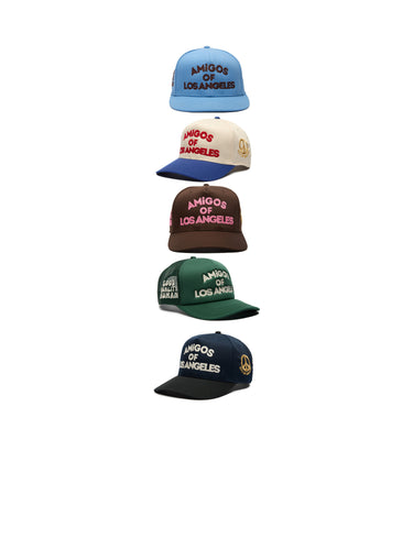Good Quality Human Amigos Of Los Angeles Hats Stacked in Different Colors