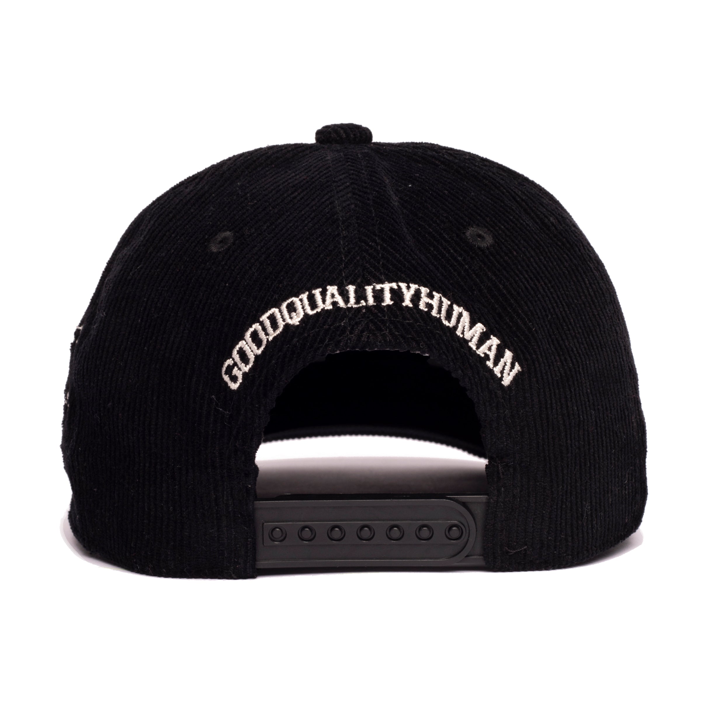 Good Quality human Venice Rebel Unconstructured Corduroy Hat in black back