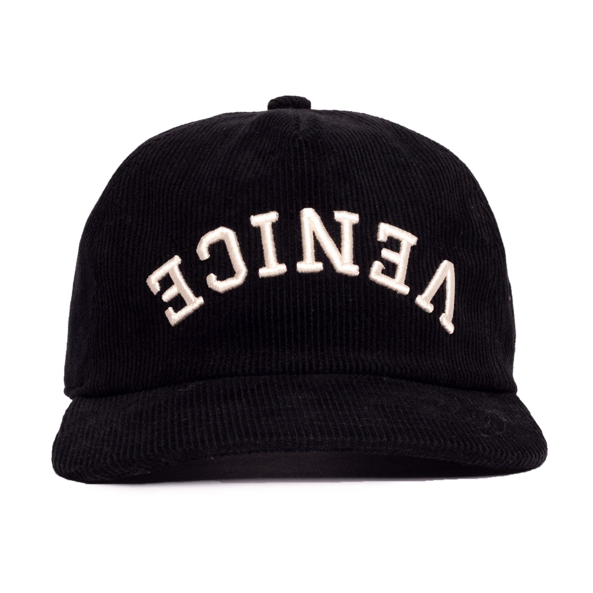 Good Quality human Venice Rebel Unconstructured Corduroy Hat in  black front