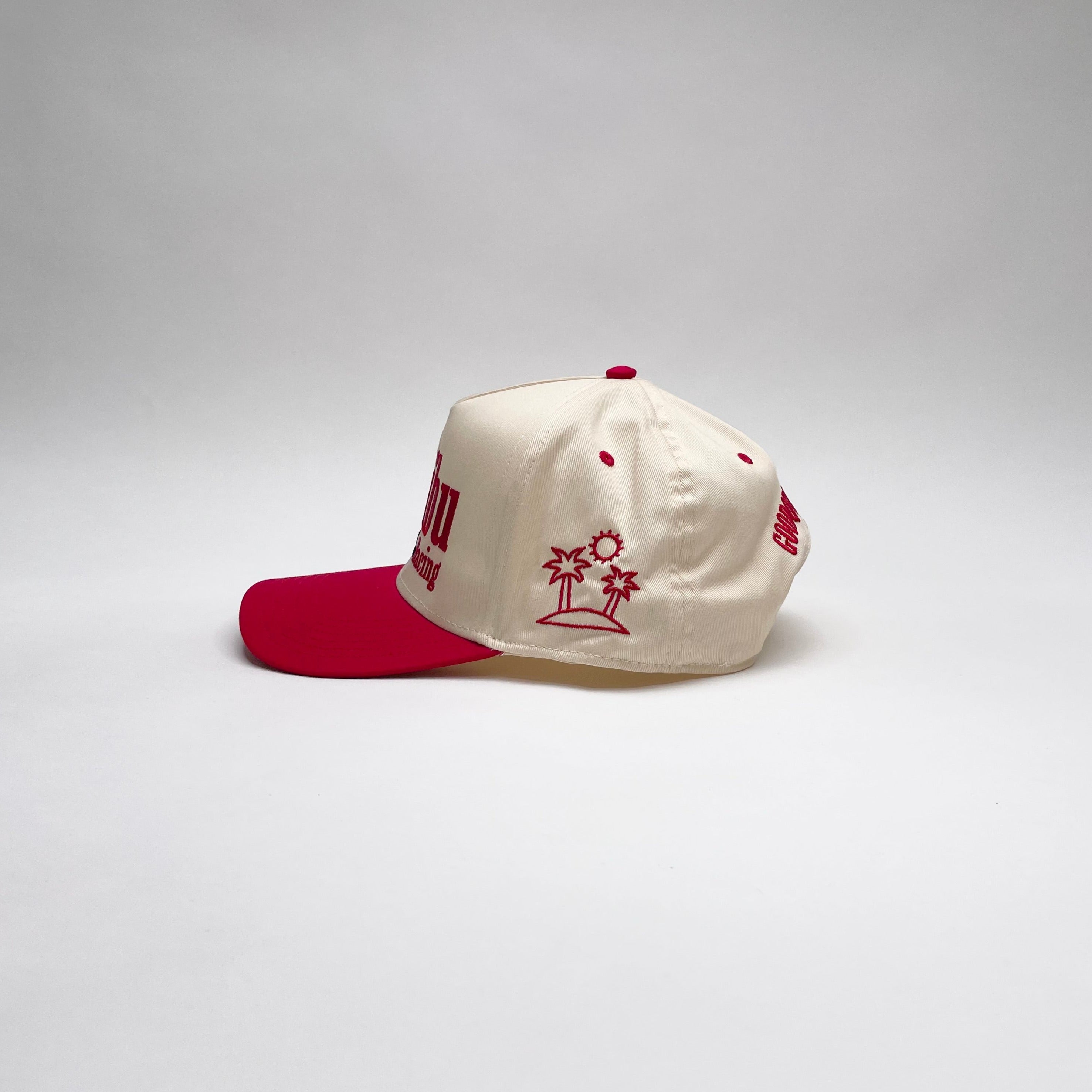 MALIBU RACING HAT/NATURAL/RED
