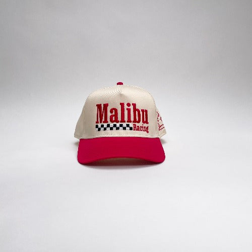 MALIBU RACING HAT/NATURAL/RED