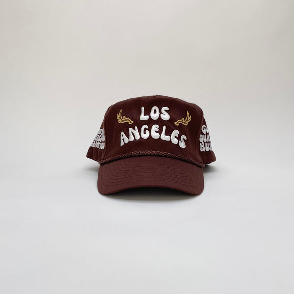 LOS ANGELES ANTLERS 5 PANEL BASEBALL HAT/BROWN