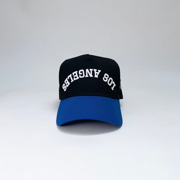 LOS ANGELES REBEL 5 PANEL MID PROFILE BASEBALL CAP/BLACK/ROYAL