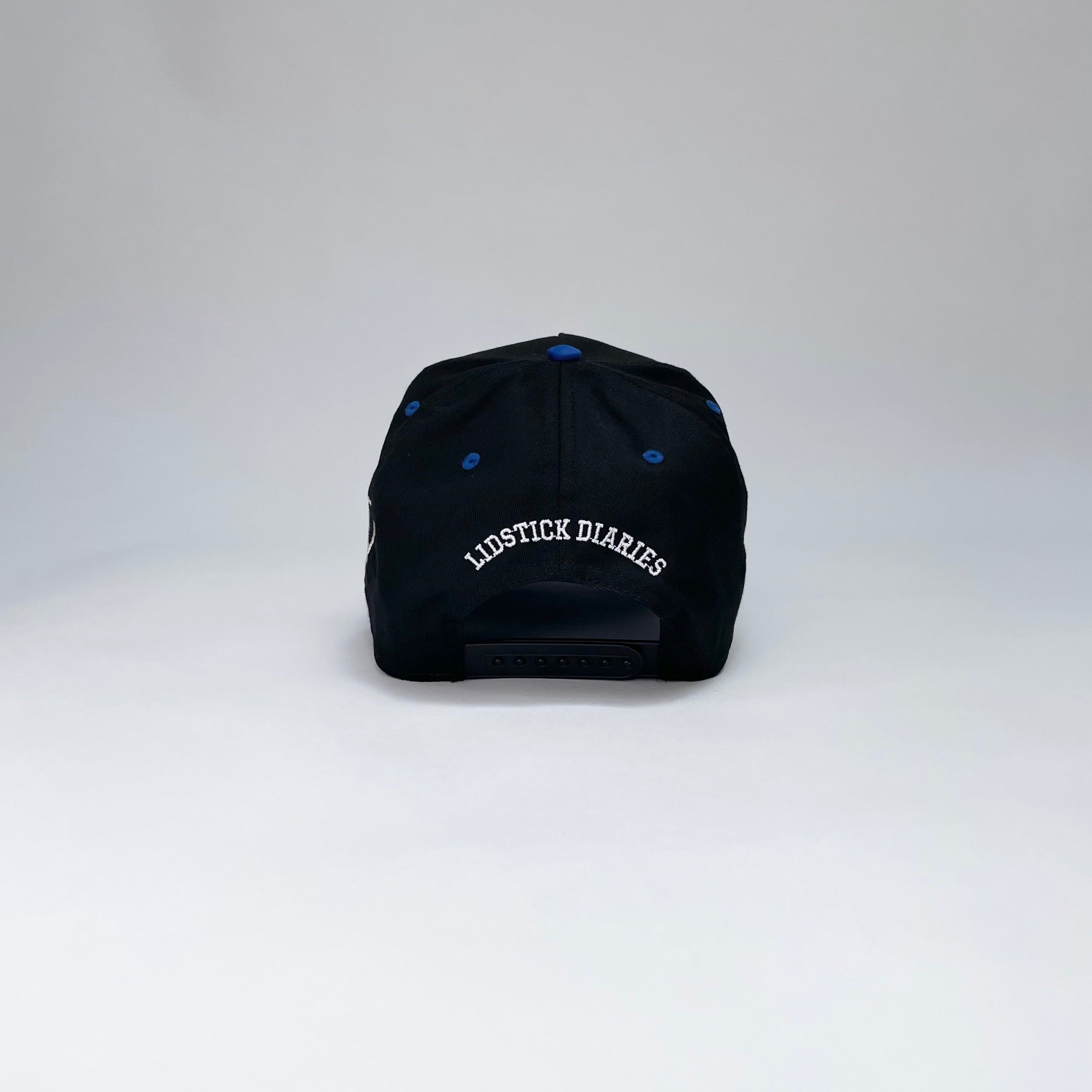 LOS ANGELES REBEL 5 PANEL MID PROFILE BASEBALL CAP/BLACK/ROYAL