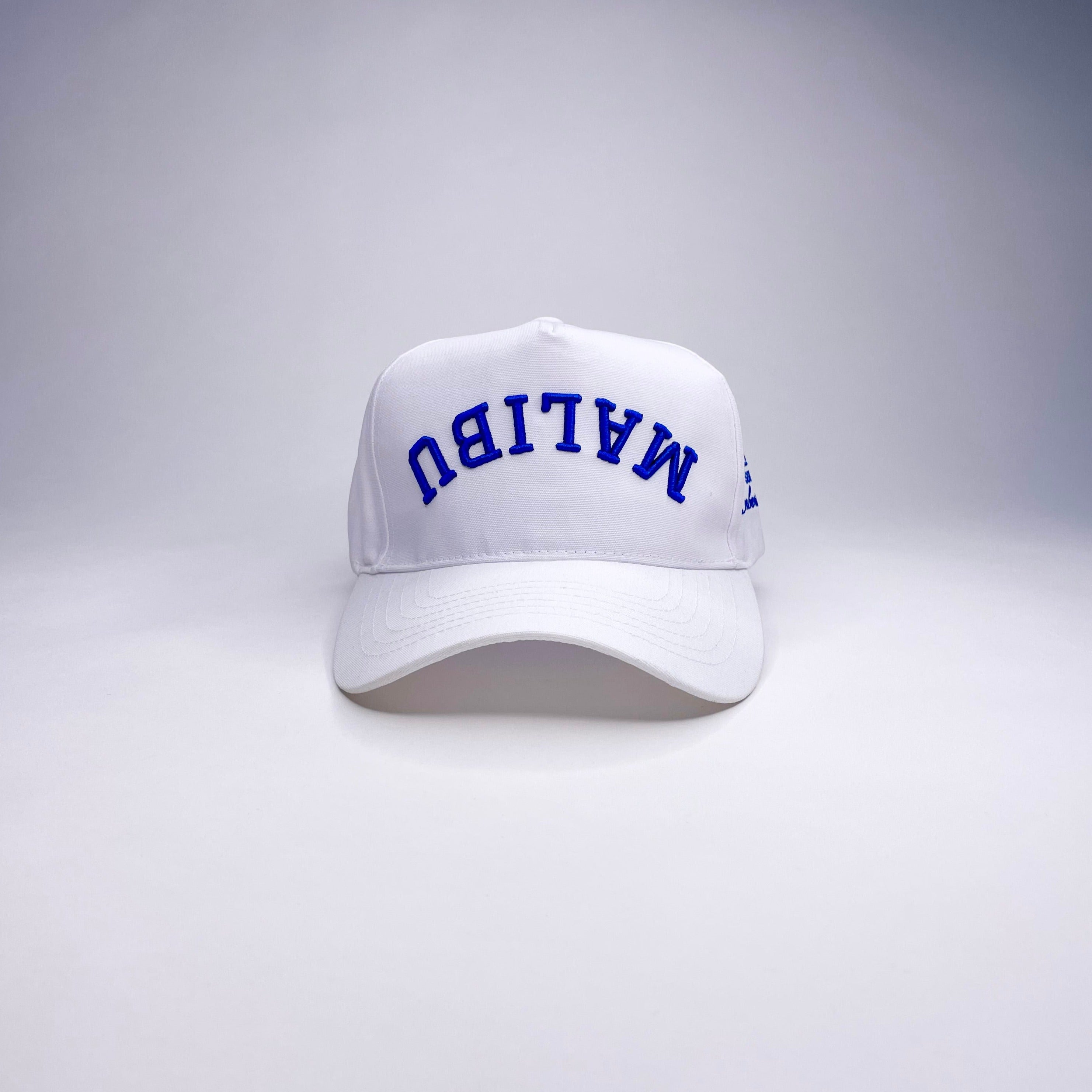 MALIBU 5 PANEL MID PROFILE BASEBALL CAP/WHITE