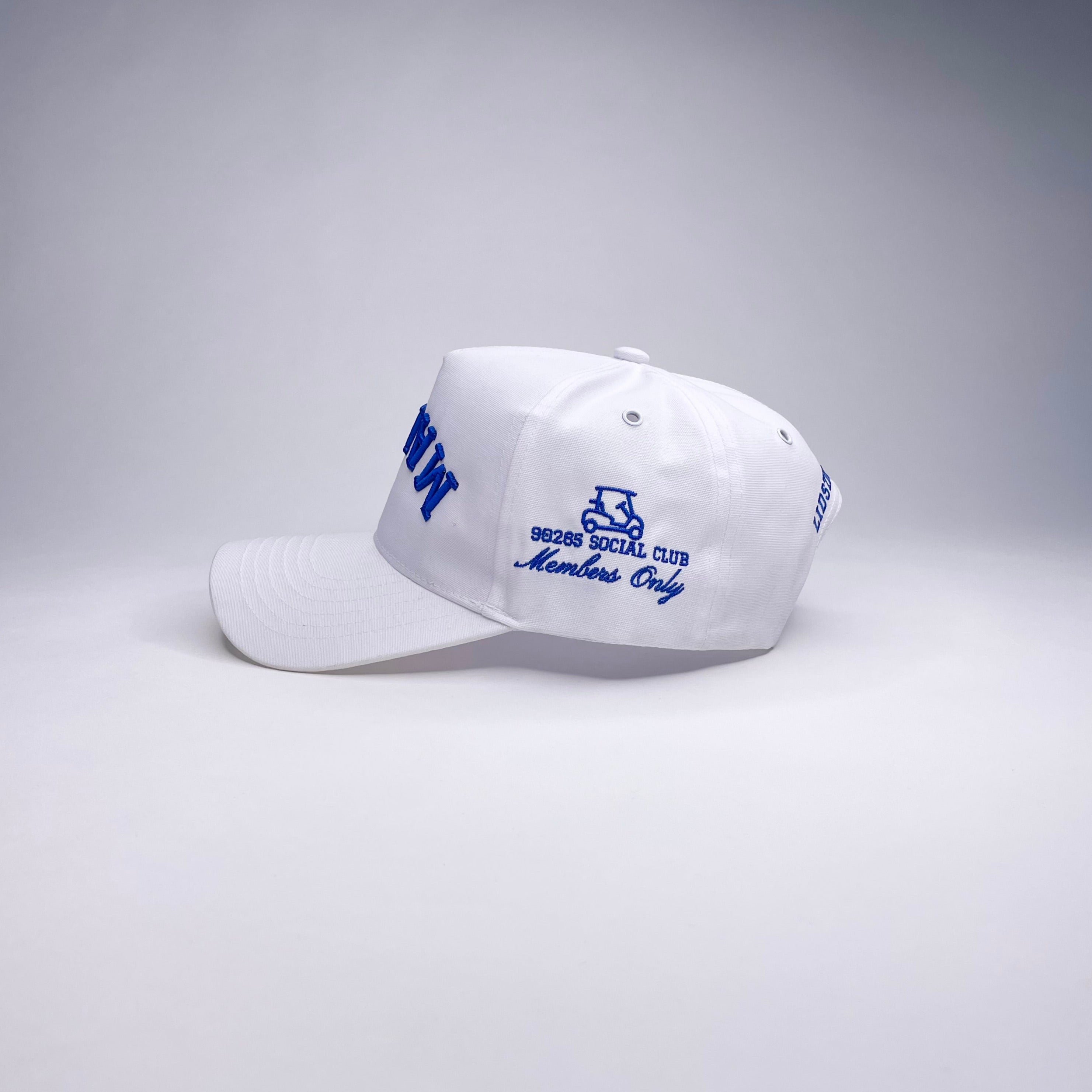 MALIBU 5 PANEL MID PROFILE BASEBALL CAP/WHITE