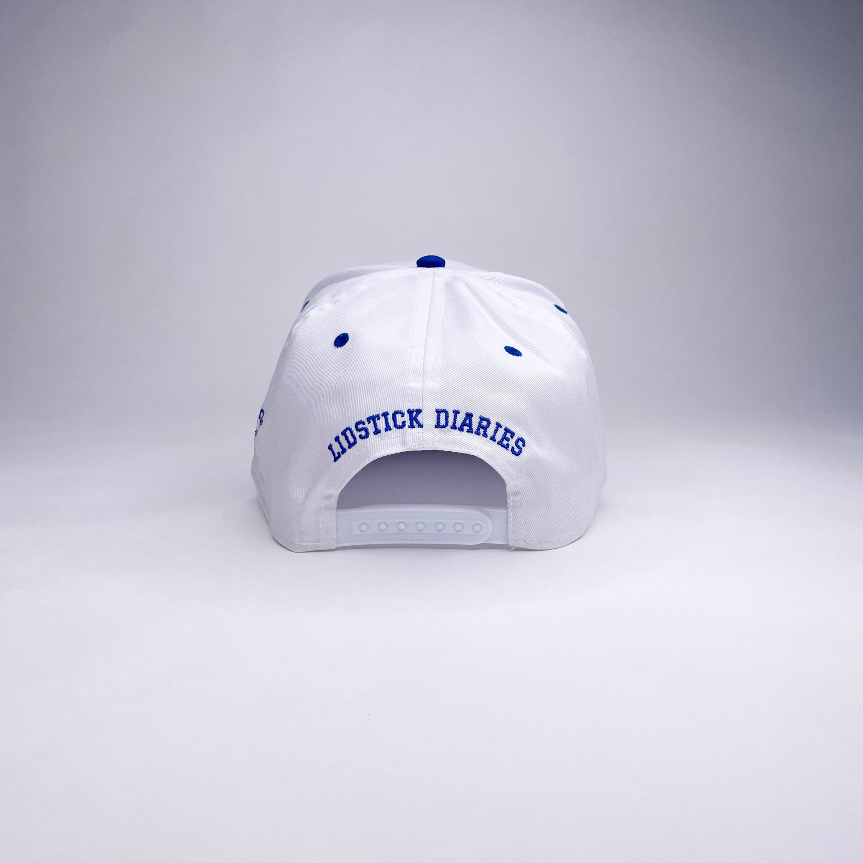MALIBU 5 PANEL MID PROFILE BASEBALL CAP/WHITE/ROYAL