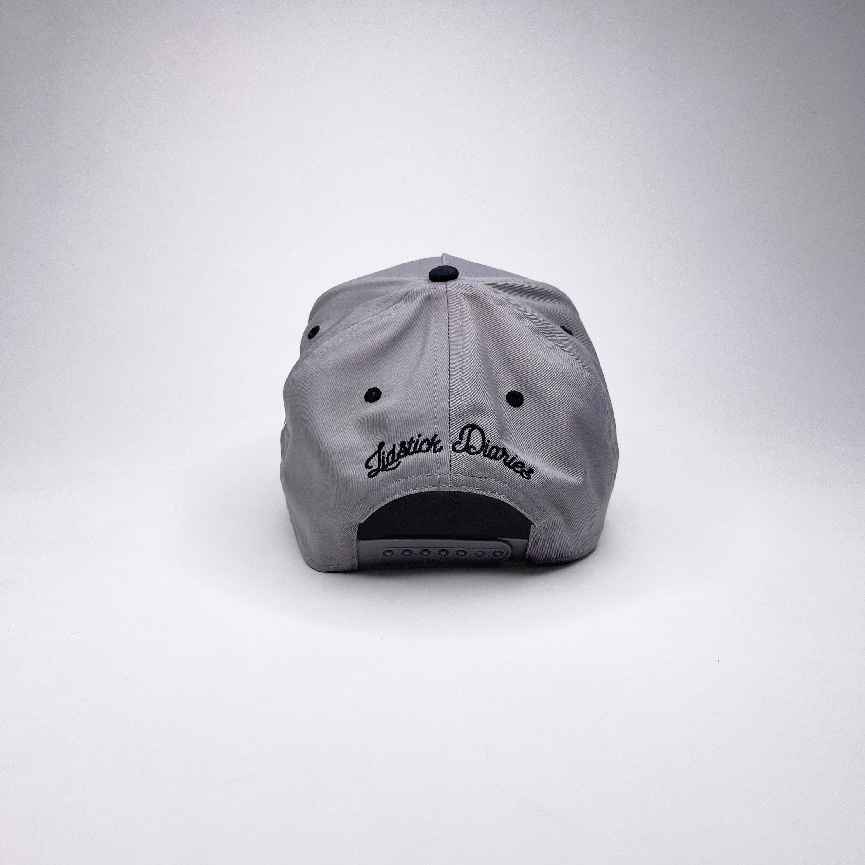LA DRIP 5 PANEL MID PROFILE BASEBALL CAP/GRAY/BLACK