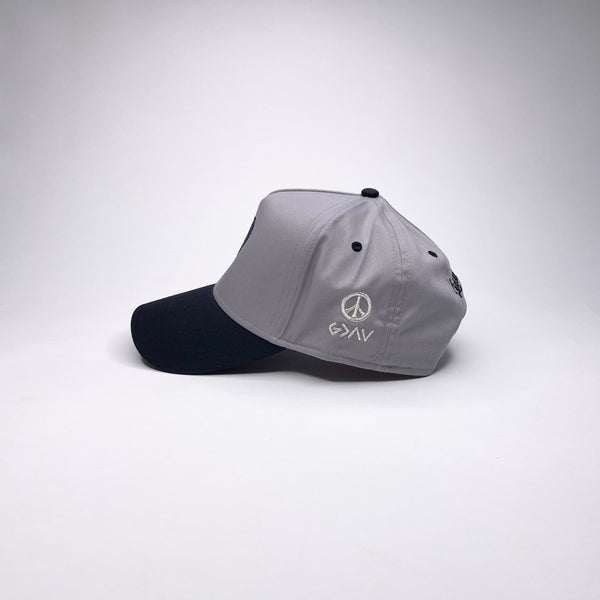 LA DRIP 5 PANEL MID PROFILE BASEBALL CAP/GRAY/BLACK