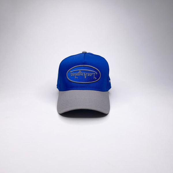 LOS ANGELES DUTCH 5 PANEL MID PROFILE BASEBALL CAP/ROYAL BLUE/GRAY