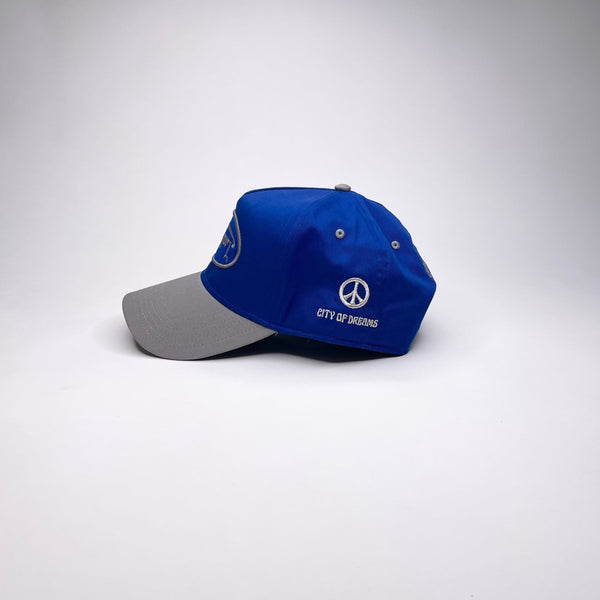 LOS ANGELES DUTCH 5 PANEL MID PROFILE BASEBALL CAP/ROYAL BLUE/GRAY